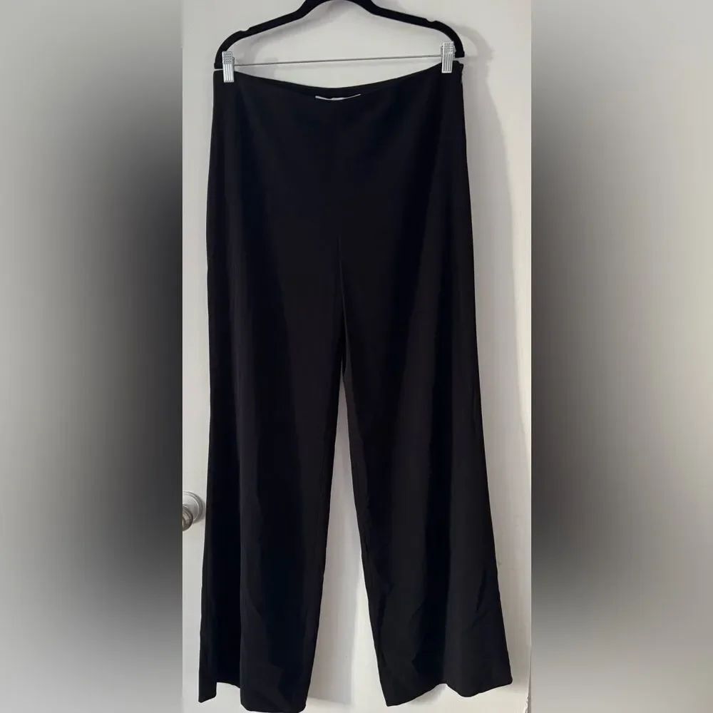 Diane Von Furstenberg Preston Wide Leg Pants in Black